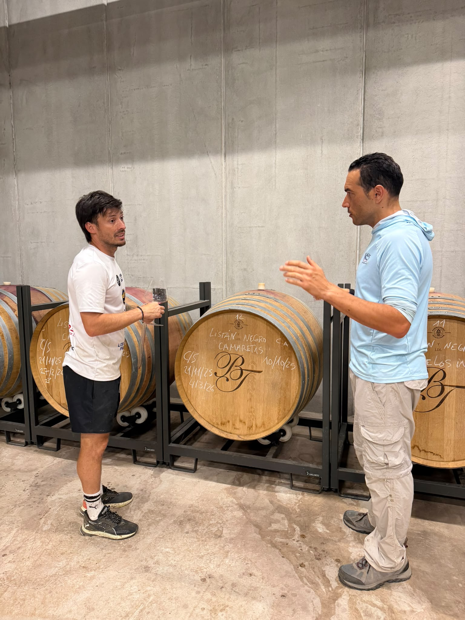 David Silva y Raúl Piñero en Bodega Tamerán