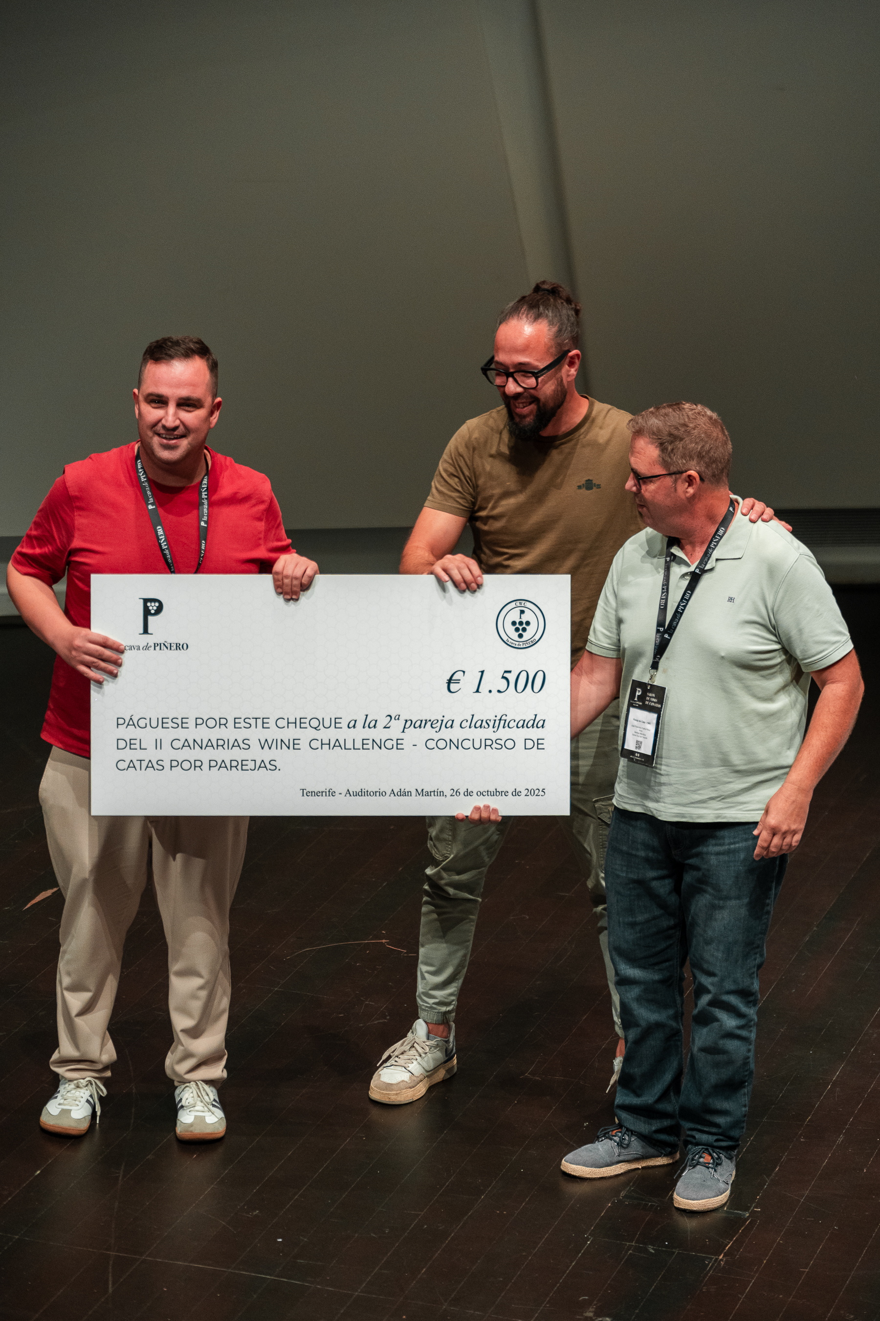 Juan Francisco Fariña Pérez y Aday Benítez Mendoza 2º premio II Canarias Wine Challenge
