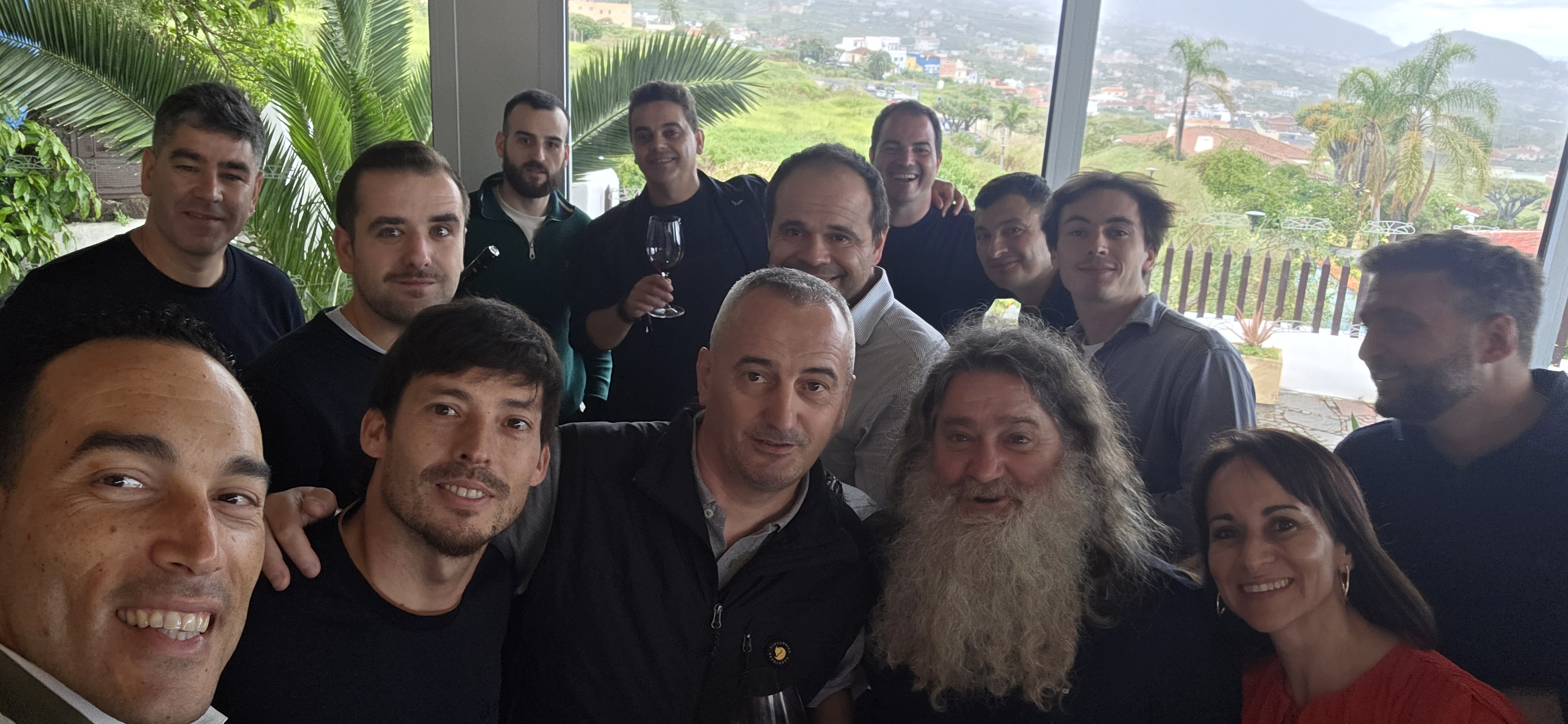 David Silva, Raúl Pérez y varios profesionales del mundo del vino