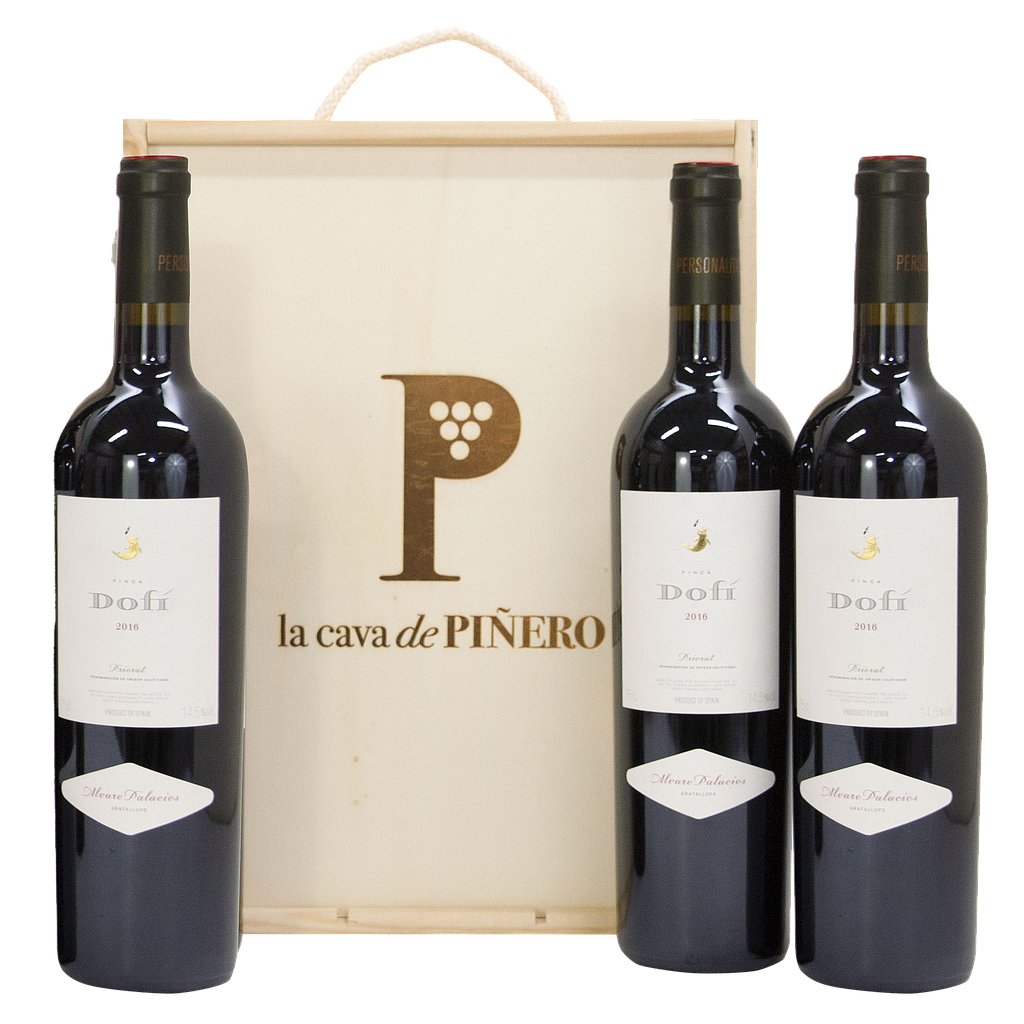 Caja Madera Piñero (3 Bot. Finca Dofí)